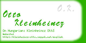 otto kleinheincz business card